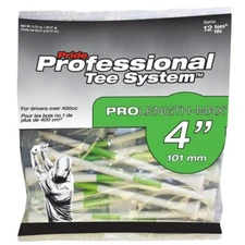 Pro Length 4" Golf Tees - 12 Count White & Green Tee Set