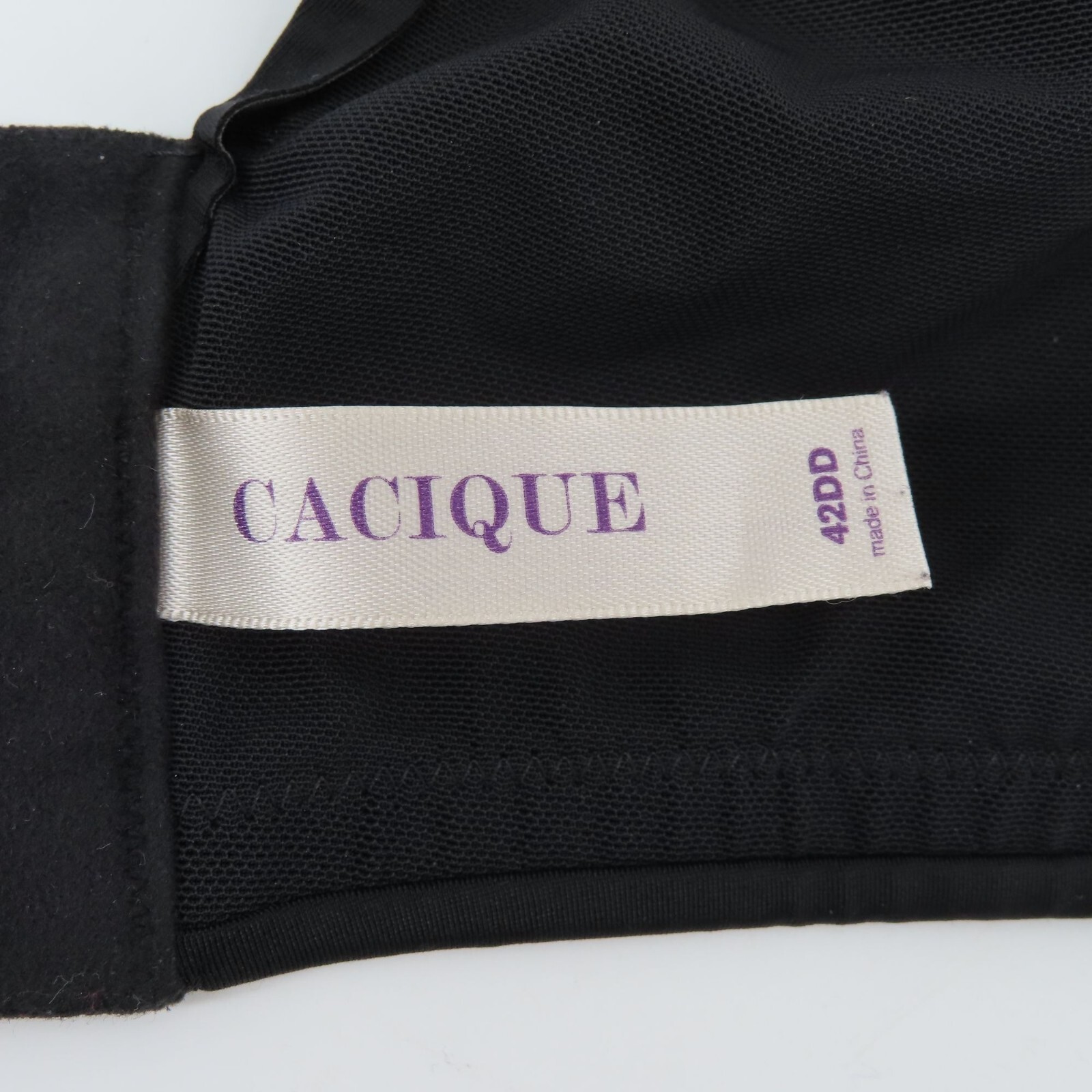 Cacique 42DD Bra Solid Black Charm Underwire Line… - image 10