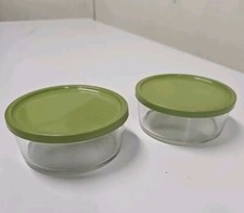 Set Of 2 Pyrex Clear Glass Individual Cassero...