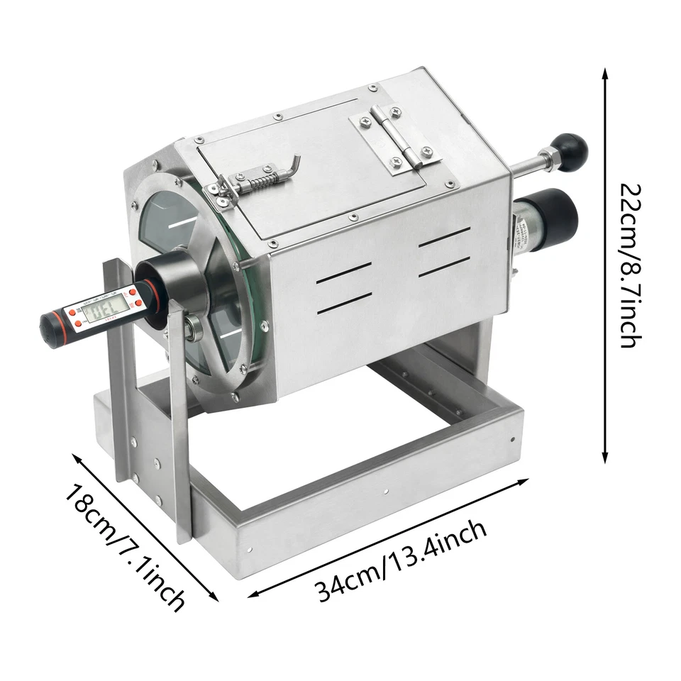 110-220V Coffee Bean Baker Gas Burner Drum Type Coffee Roasting Machine - Image 2 of 4
