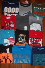 NWT Boys 5-6 Huge Crazy 8 TCP Jumping Beans Lot of 12 Short  Long Sleeve Tops