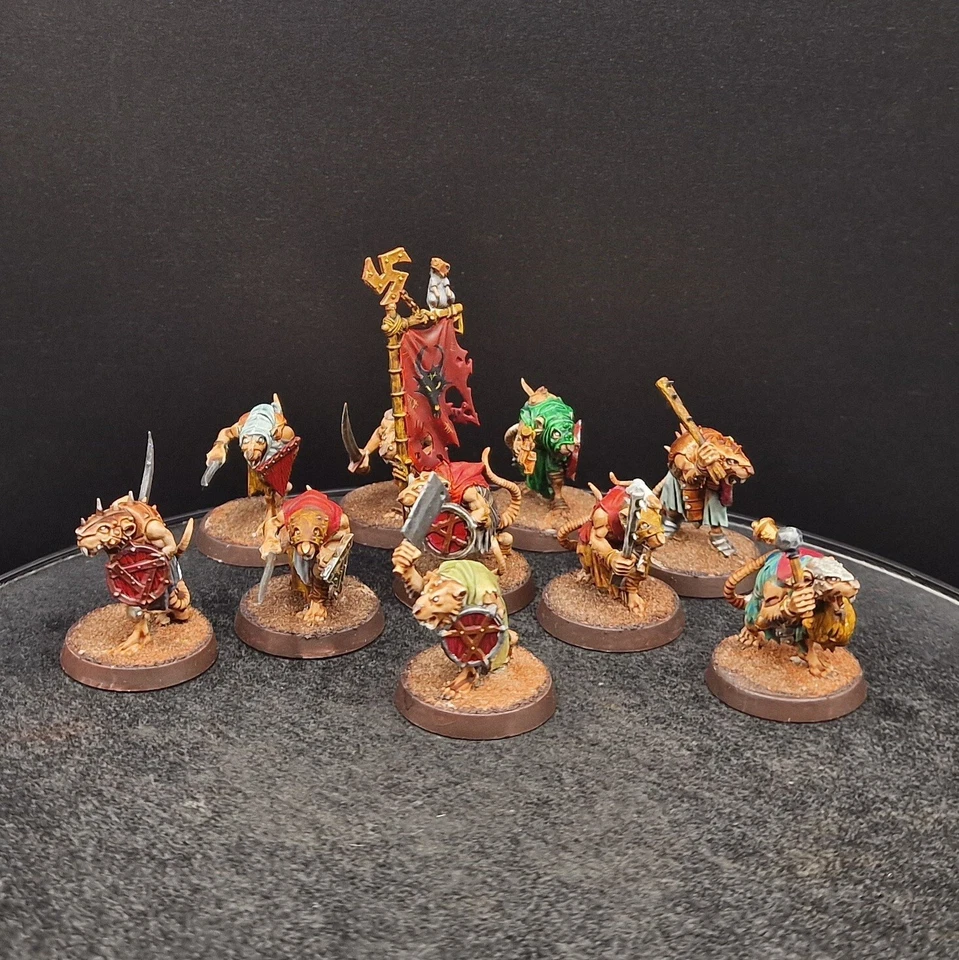 Warhammer AOS Skaven Clanrats pintado profesional ×10 #6 Games Workshop Age Of Sigmar Foto 3 de 4