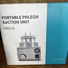 Portable Phlegm Suction Unit Medical Vacuum Aspirator Machine H003B Open Box 