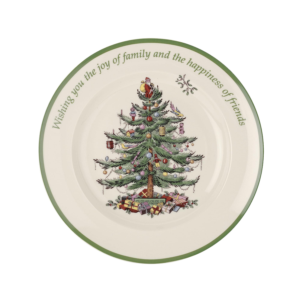 Spode Christmas Tree Round Sentiment Dinner Plate | 10.5