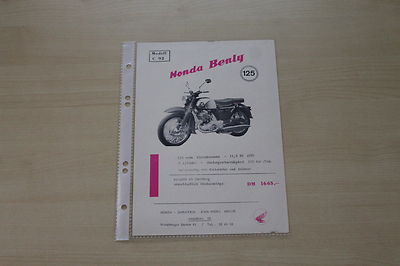 166053) Honda 125 Benly C 92 - Importeur K.-H. Meller Prospekt 196?