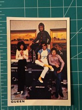Tarjeta adhesiva de música rock pop panini 1980 Queen Group Band Freddie Mercury