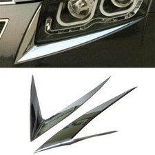 2pcs Lhrh Trim Front Headlight Lamp Eyebrow Fit For Chevrolet Cruze 2010-2015