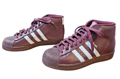 Adidas Pro Model Youth Size 4.5  Maroon Athletic Leather Shoes Sneakers B39370