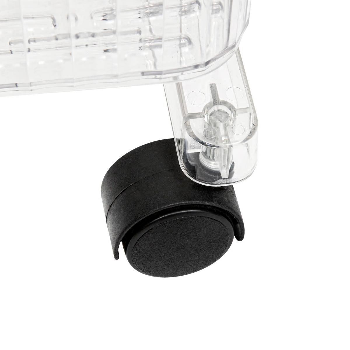 Desserte 3 Niveaux Plastor transparente 80cm pour maximiser les petits espaces