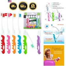 Portable Folding Toothbrush Kit - Built-in Cover, Collapsible, Multi-color 6 ...