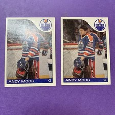 1985-86 Topps Andy Moog #12 quantity two Edmonton Oilers