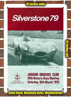 Metal Sign - 1979 Silverstone Circuit Racing Program - 10x14 inches