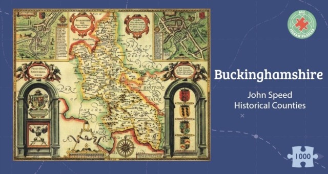 Buckinghamshire Historical 1610 Map 1000 Piece Puzzle (Paperback Book)