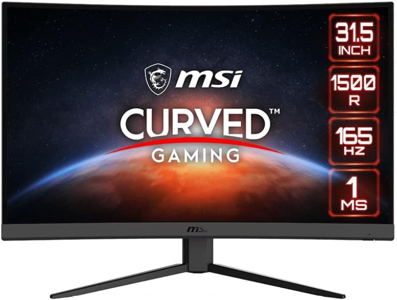MSI Optix G32C4W 32 inch Curved 1920x1080 HDMI DP 165Hz 1ms FreeSync LCD Gaming