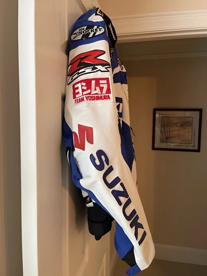 Chaqueta de cuero para moto Suzuki GSXR Foto 2 de 4