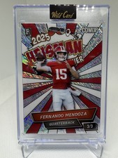 Fernando Mendoza 3/3 Wild Card Comix 2025 Heisman RC Red Silver Final Copy 🏈