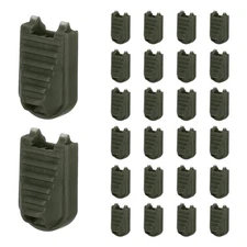 Zipper Pull Tabs Cord End Tips Shoelace End Clips - (30 Pack, Navy Green)