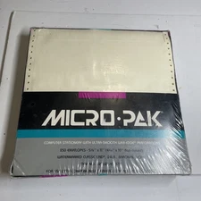 Micro Pak Vintage Web-Edge Computer Paper Envelopes - Sealed 80s Computer