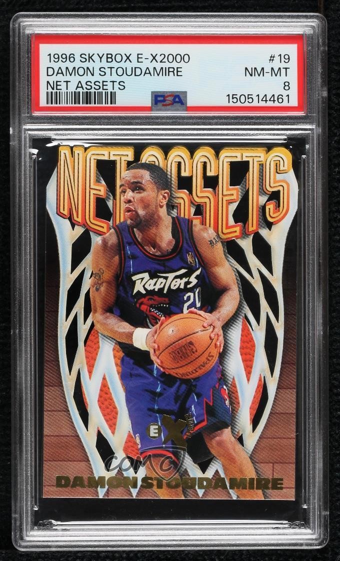 1996-97 Skybox E-X2000 Net Assets Damon Stoudamire #19 PSA 8 1p9o