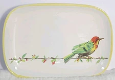 Ceramisia Plate Platter Italian Bird Made In Italy Cheese/Hors d'oeuvres Tray
