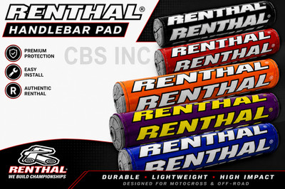 Renthal Handlebar Pad 7/8  Crossbar Pad MX Motocross Dirt Bike Multiple Colors