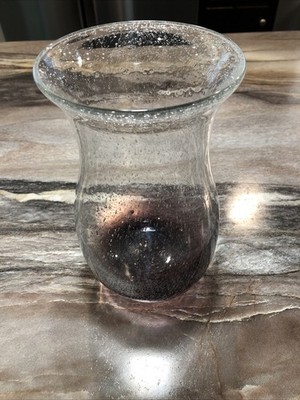 Purple To Clear Tint Transition Art Glass Vase Air Bubble Inclusions Perfect