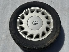 1991 LEXUS ES250 WHEEL LEFT SIDE 195 60 15 ALLOY RIM AND GENERAL TIRE 7/32 TREAD