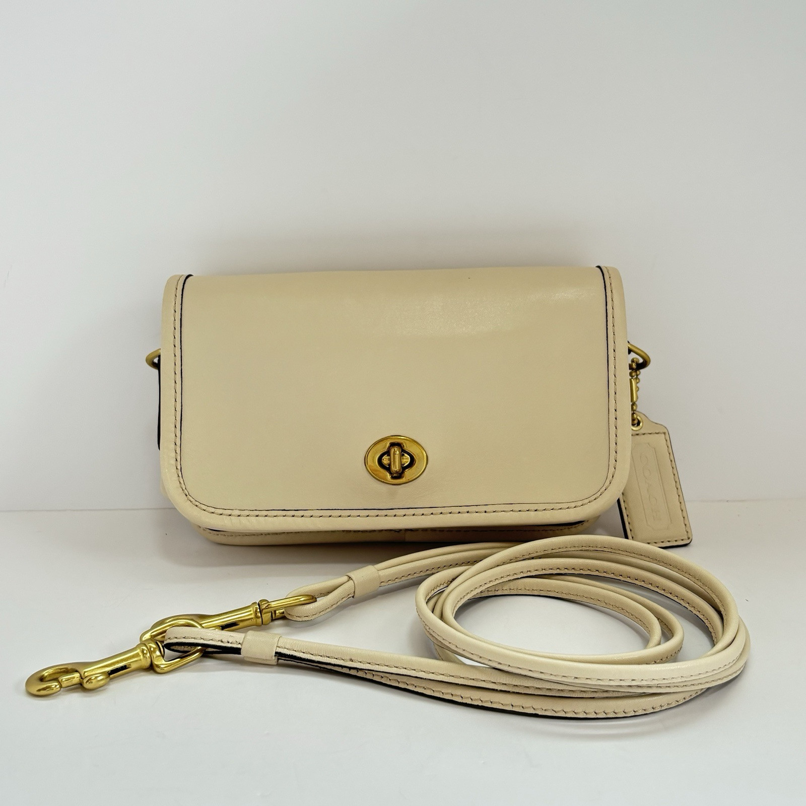 Coach 17994 Limited Edition Small Bone Ivory white Leather