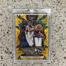 Andrew Wiggins 2024-25 Select Throwback Memorabilia Gold Prizms TM-WIG 03/10