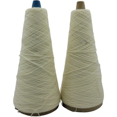 Vintage 24 Cp Wax 50/50 New Merge Acrylic Weaving Knitting Yarn 2/24 Ivory 30659