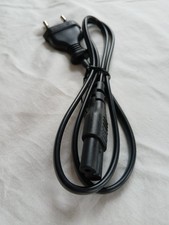 2pin AC Cable Plug Polarized Prong IEC 320 C7 Power Cord EU 250V 2.5A Black PVC 