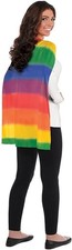 Adult Rainbow Stripes Costume Cape Halloween Costume Accessories
