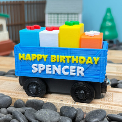 Happy Birthday Train Custom Made - Child's Name can be added