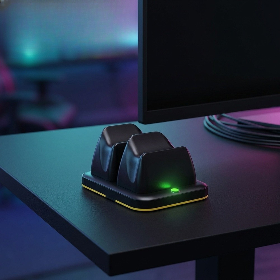 Dual Fast Charging Station for PS5 Controllers with Red for Green LED ...