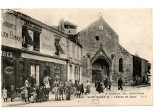 SAINT DIZIER 52. DEVANTURE TABAC-BUVETTE CHEZ P. CHAMPENOIS. TRES ANIME.