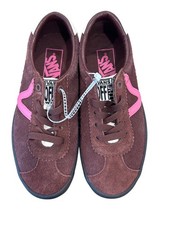 Vans Suede Sneakers Unisex Size 4.5/6 Burgundy Pink Lace-Up