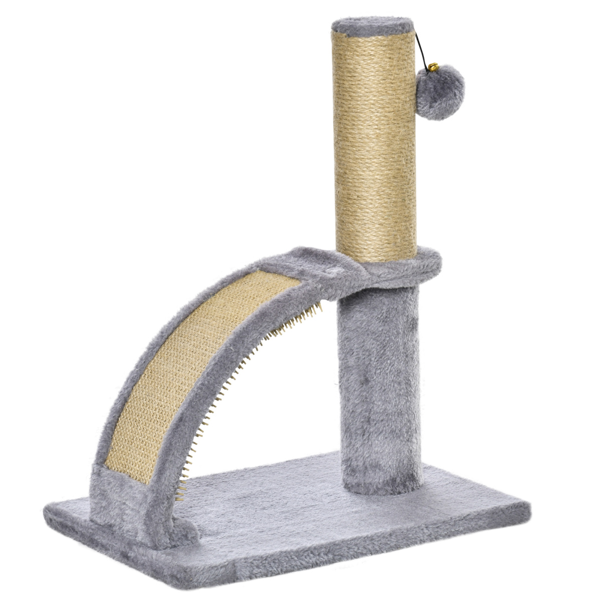 PAWHUT Cat Tree Climbing Activity Center with Scratching Massage in Grey - Image 2