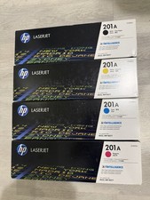 HP 201A LaserJet Toner Cartridges - Black, Cyan, Magenta, Yellow, Pack of 4 NEW