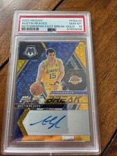 PSA 10 2022 Mosaic Austin Reaves Autographs Fast Break Gold 02/10