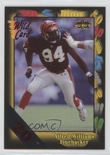 1991 Wild Card 20 Stripe Alfred Williams #84 Rookie RC 0w8. rookie card picture