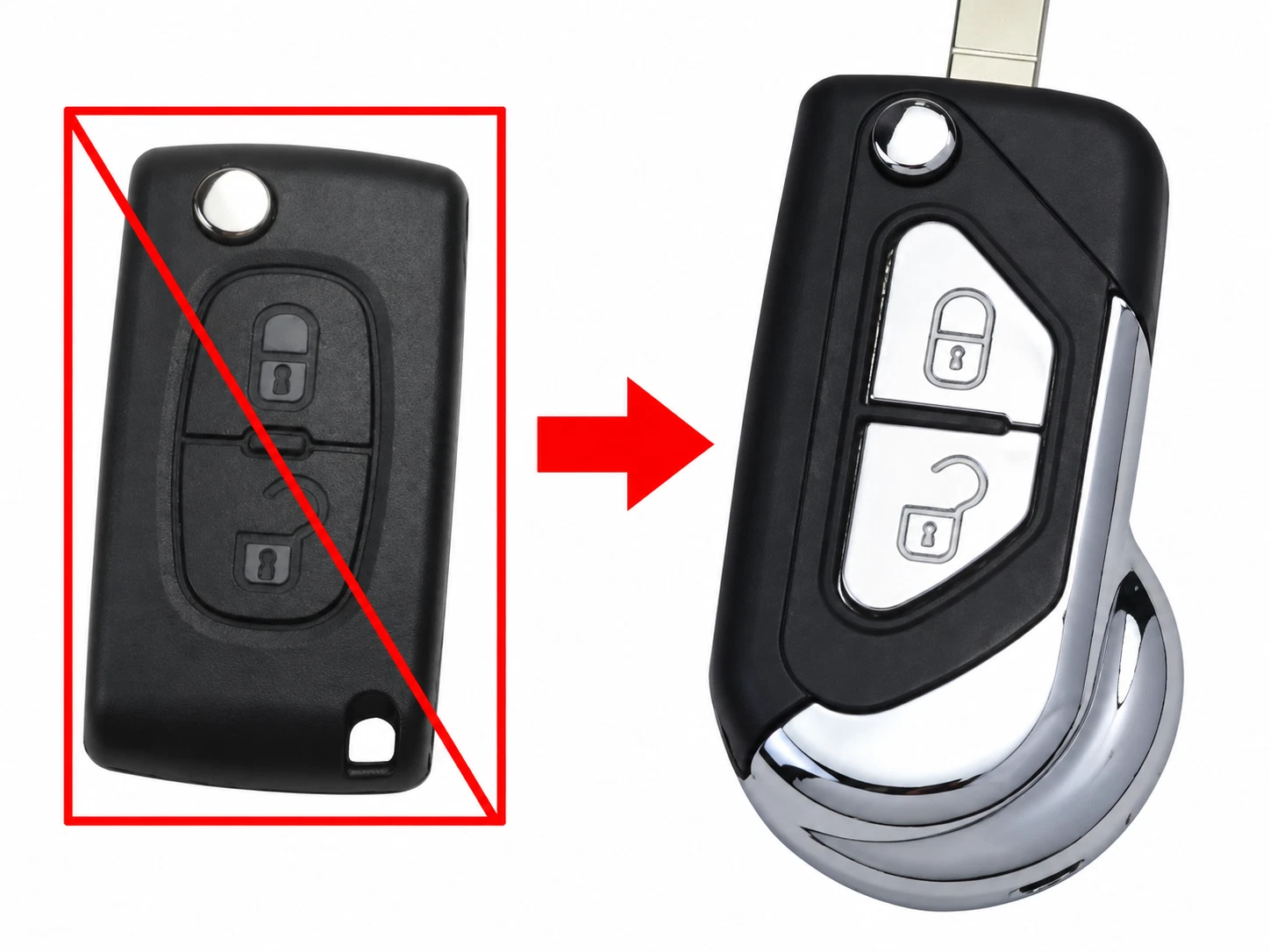 Citroen DS3 old case to modern replacement design comparison