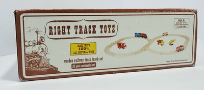 Right Track Toys Wooden 52pc Continental Railway Track Set