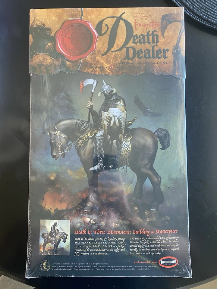 Moebius 961 Frank Frazetta Death Dealer 1/10 Scale Plastic Model Kit, Sealed Box - Image 2 of 2