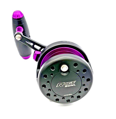 Original Maxel Rage 90NL LH Lever Drag Reel Matt BLK/Purple Free Shipping