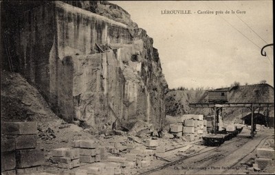 Postcard Lerouville Lorraine Meuse, Carrière pres de la Gare - 3383647