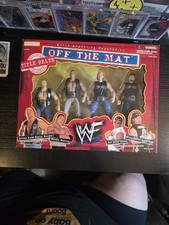OFF THE MAT - WWF Jakks Box Playset TITLE BELTS WWE Austin Rock New Age Outlaws 