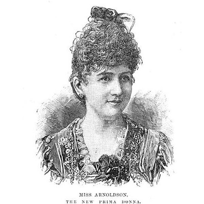 SIGRID ARNOLDSON Schwedische Opernsängerin, Prima Donna - Antikdruck 1887