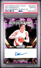 2024 PANINI PRIZM DRAFT PICKS PURPLE ICE AUTO DALTON KNECHT ROOKIE /99 PSA 10
