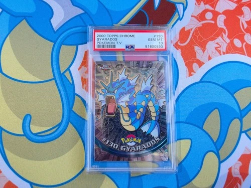 Gyarados - 2000 Topps CHROME Pokemon TV #130 - PSA 10 💎