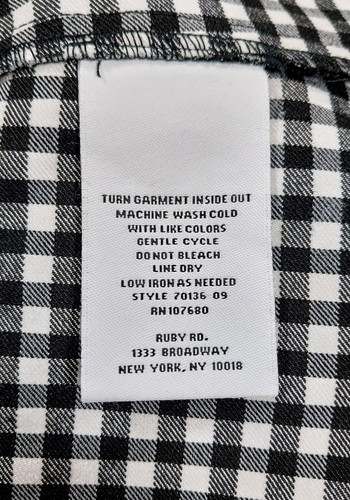 Ruby Road Jacket Button Up Long Sleeve Gingham Check Black White Womens 10 - Picture 7 of 8
